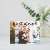 Het Manuscript van de borstel wij trouwde met paar Briefkaart (Staand voorkant)