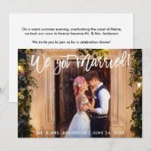 Het Manuscript van de borstel wij trouwde Uitnodig Aankondiging (Voorkant / Achterkant)