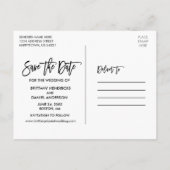 Het Manuscript van de borstel wij worden Gehuwd sp Briefkaart (Achterkant)