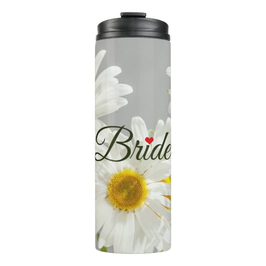 Het Manuscript van de "Bride" op Witte en Gele Dag Thermosbeker (Voorkant)