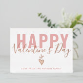 Het Manuscript van de Dag van de Valentijn van het Folie Feestdagenkaart (Staand Voorkant)