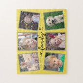 Het Manuscript van de familie hoort Gele Foto Coll Legpuzzel (Verticaal)