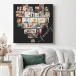 Het Manuscript van de Familie van de Foto van het  Canvas Afdruk<br><div class="desc">Creëer je eigen hart gevormd Foto Collage met 29 van je favoriete foto's en selfies. Het fotomalplaatje is opstelling voor u om uw afbeeldingen toe te voegen die in rijen van links naar rechts werken. De collage omvat een verscheidenheid van landschap, portret en vierkante vormen om u overvloed van opties...</div>
