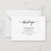 Het Manuscript van de Foto van het huwelijk Modern Notitiekaartje (Achterkant)