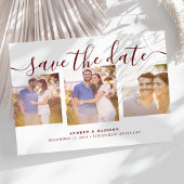 Het Manuscript van de handtekening drie de Maroon  Aankondigingskaart