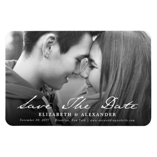 Het Manuscript van de Handtekening sparen de Foto Magneet (Horizontaal)