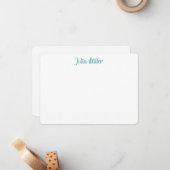 Het Manuscript van de Handtekening van de borstel Notitiekaartje (Voorkant / Achterkant in situ)