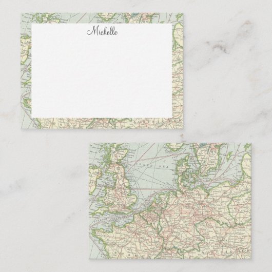 Het Manuscript van de Kaart Personaliseerde Notitiekaartje (Voorkant / Achterkant)