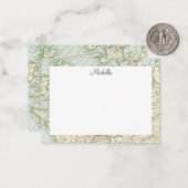 Het Manuscript van de Kaart Personaliseerde Notitiekaartje (Voorkant / Achterkant in situ)