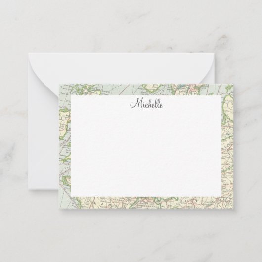 Het Manuscript van de Kaart Personaliseerde Notitiekaartje (Voorkant)