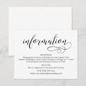 Het Manuscript van de Kaart van de Informatie van (Voorkant / Achterkant)