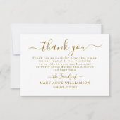 Het Manuscript van de kalligrafie dank u nota voor Bedankkaart (Voorkant)