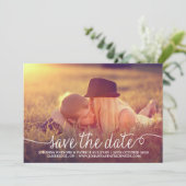 Het Manuscript van de kalligrafie sparen de Aankon Save The Date (Staand voorkant)