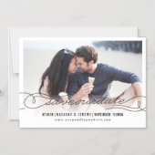 Het Manuscript van de kalligrafie sparen de Kaart Magnetische Uitnodiging (Voorkant)