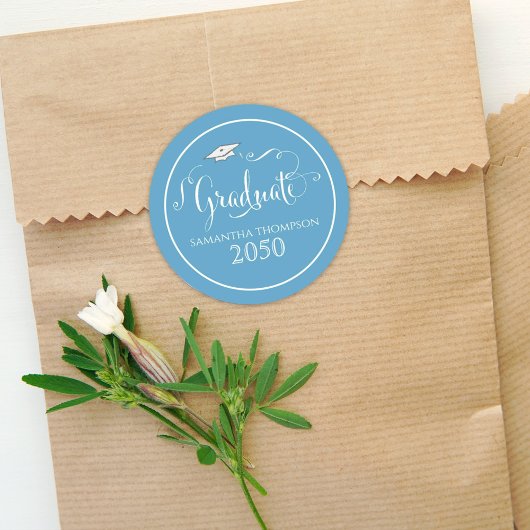 Het Manuscript van de Kalligrafie van het afstuder Ronde Sticker