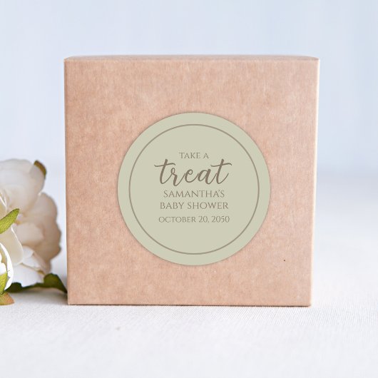 Het Manuscript van de Kalligrafie van het baby sho Ronde Sticker