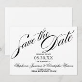 Het Manuscript van de legance van de kalligrafie s Save The Date (Voorkant / Achterkant)