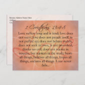 Het Manuscript van de Liefde van de Schrift van de Briefkaart (Voorkant / Achterkant)