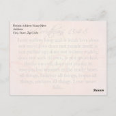 Het Manuscript van de Liefde van de Schrift van de Briefkaart (Achterkant)