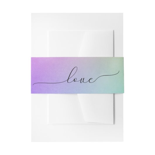 Het manuscript van de Liefde van het huwelijk op g Uitnodigingen Wikkel (Voorkant Voorbeeld)