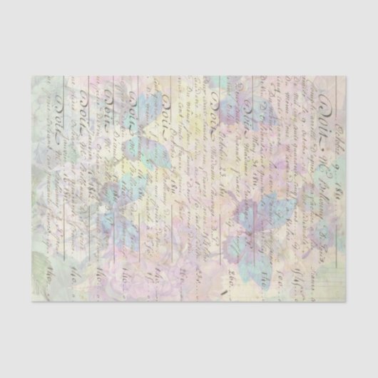 Het Manuscript van de vervaging met Butterflys ont Tissuepapier (Voorkant)