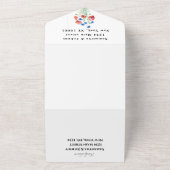 Het Manuscript van de Waterverf van Red Poppies Fl All In One Uitnodiging (Buitenkant)