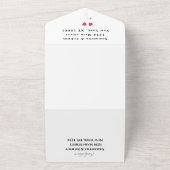 Het Manuscript van de Waterverf van Rode Poppies E All In One Uitnodiging (Buitenkant)