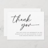 Het manuscript van de weddenschap bedankt u kaart (Voorkant / Achterkant)