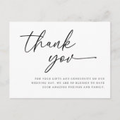 Het manuscript van de weddenschap bedankt u kaart (Voorkant)