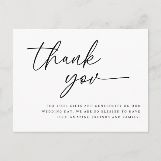 Het manuscript van de weddenschap bedankt u kaart (Voorkant)