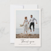 Het manuscript van de weddenschap moderne zwarte e bedankkaart (Voorkant)