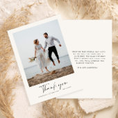 Het manuscript van de weddenschap moderne zwarte e bedankkaart