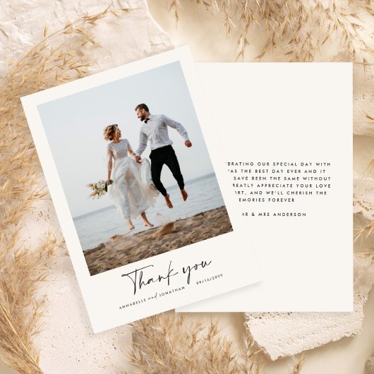 Het manuscript van de weddenschap moderne zwarte e bedankkaart