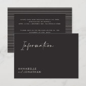 Het manuscript van de weddenschap moderne zwarte e kaart (Voorkant / Achterkant)