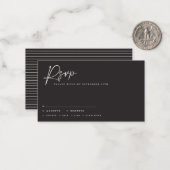 Het manuscript van de weddenschap moderne zwarte w notitiekaartje (Voorkant / Achterkant in situ)