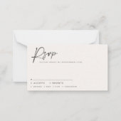 Het manuscript van de weddenschap moderne zwarte w notitiekaartje (Voorkant)