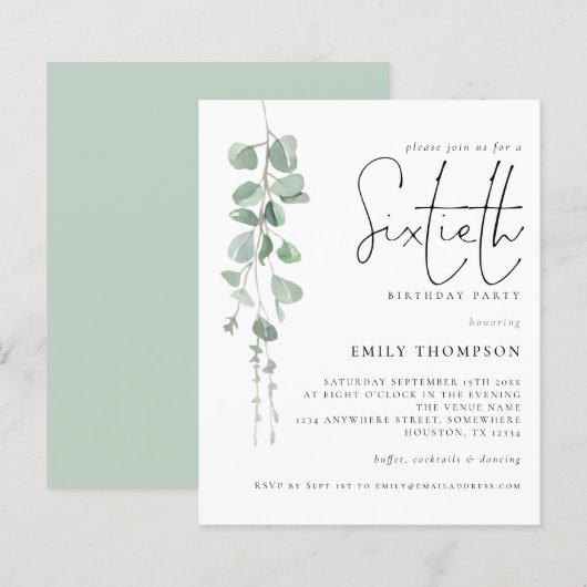 Het Manuscript van Eucalyptus van de begroting 60t (Voorkant / Achterkant)