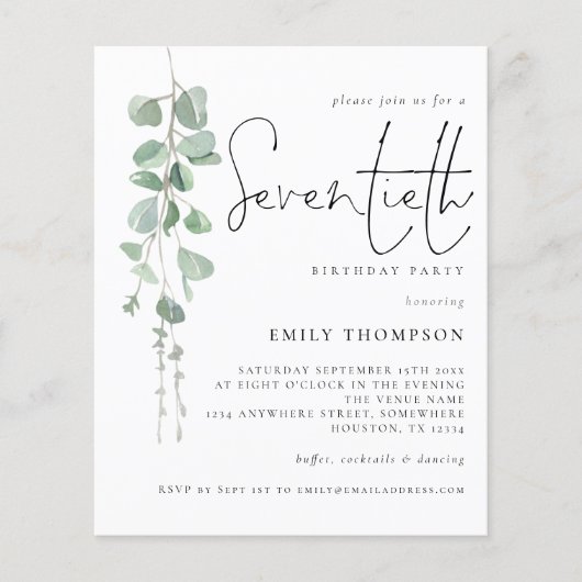 Het Manuscript van Eucalyptus van de begroting 70t (Voorkant)