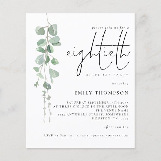 Het Manuscript van Eucalyptus van de begroting 80t (Voorkant)