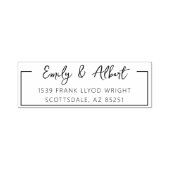 Het Manuscript van het Adres van de terugkeer Naam Zelfinktende Stempel (Design)