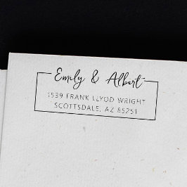 Het Manuscript van het Adres van de terugkeer Naam Zelfinktende Stempel