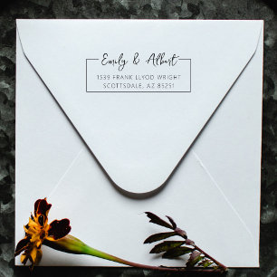 Het Manuscript van het Adres van de terugkeer Naam Zelfinktende Stempel