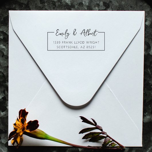 Het Manuscript van het Adres van de terugkeer Naam Zelfinktende Stempel