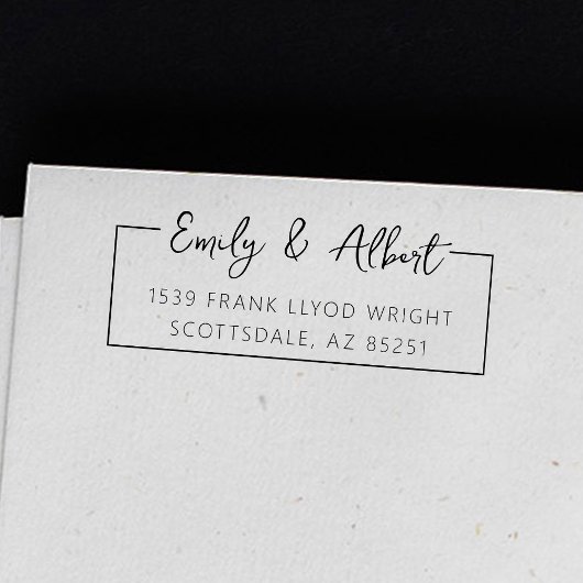 Het Manuscript van het Adres van de terugkeer Naam Zelfinktende Stempel