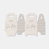 Het manuscript van het baby shower moderne zwarte bedankdoosjes (Uitgevouwen)