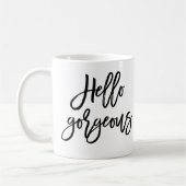 Het Manuscript van het Borstel Hallo Prachtige Mok (Links)