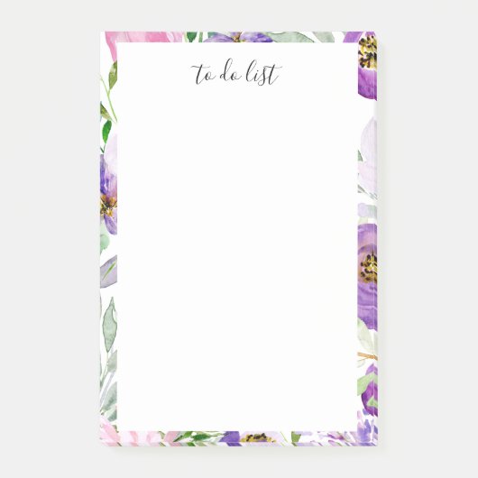 Het Manuscript van het Floral Lijst om lijst Geper Post-it® Notes (Voorkant)