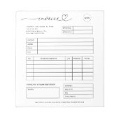 Het Manuscript van het hart de Aangepaste Kleine B Notitieblok (Voorkant)