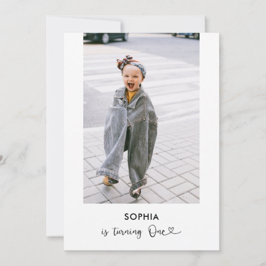 Het Manuscript van het hart Foto 1st Geboortedag Kaart (Achterkant)