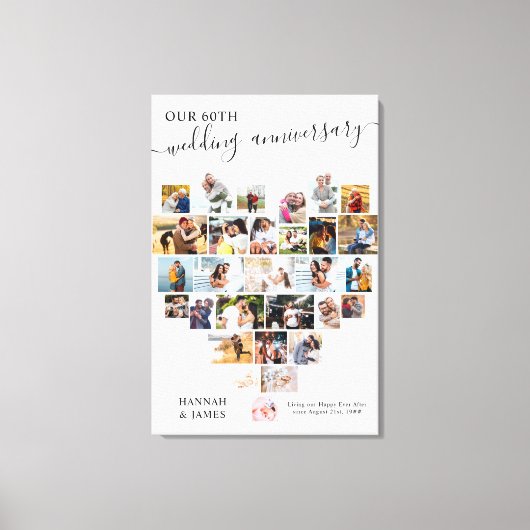 Het Manuscript van het Jubileum van het huwelijk H Canvas Afdruk (Voorkant)